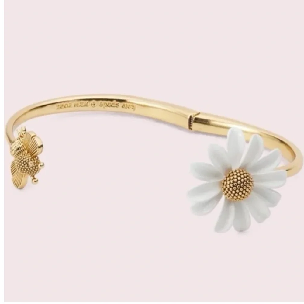 $88 Kate Spade Into the Bloom All Abuzz Bee Open Hinged Cuff - Picture 4 of 8